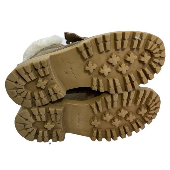 KENDALL & KYLIE Kardashian Edison Boots Size 8 Suede Leather Combat Ankle - Picture 8 of 13